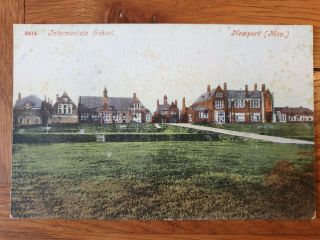 Intermediate School - High School - Newport - Old Postcard 335