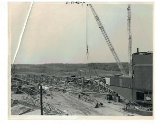 Vintage Bucyrus Erie B&w Photo Of Cane Being Built 76