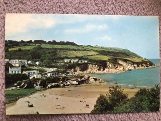 Vintage Old Colour Postcard Aberporth Dyffryn & Dolwen Beaches Posted Aug 1970