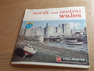 Vintage North & Central Wales Gb C - 338 Viewmaster Belgium 3 Reel Booklet/sleeve