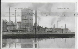 Rare Vintage Postcard,  The Breweries,  Burton - On - Trent,  Staffordshire