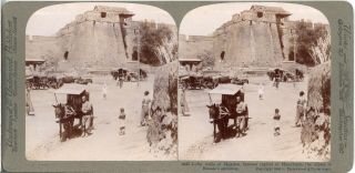 RUSSO - JAPANESE WAR,  Walls of Mukden,  Object of Russia ' s Ambition - - Stereoview G8 2