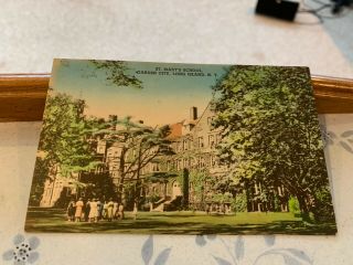 Vintage Postcard,  St Mary’s School,  Garden City Ny