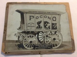 Vintage Advertising Wagon Photo Pocono Ice