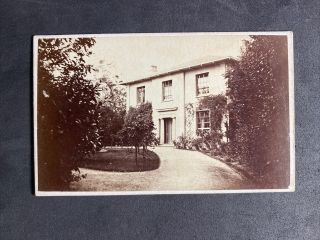 Victorian Carte De Visite Cdv: Mystery Scene House: Barrett: Bridport