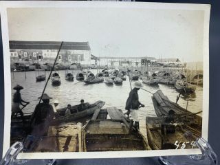 1930’s Photo Harbor Amoy/xiamen China Notes On Back Of Photo - One Of A Kind