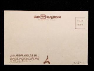 Walt Disney World,  Fla.  20,  000 Leagues Under The Sea VIntage Postcard 2