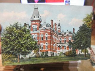 Vintage Old Ohio Postcard Mansfield Richland County Infirmary Long Since Razed