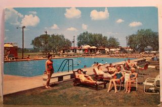 Texas Tx San Antonio Lackland Air Force Base Officers Swimming Pool Postcard Old