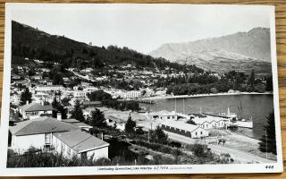 Old Vintage Real Photo Postcard Size Lake Wakatipu Queenstown Zealand