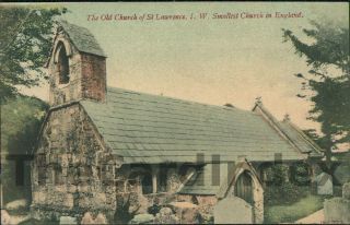 St.  Lawrence Old Church Postcard Nr Ventnor Hampshire (isle Of Wight) J.  Welch