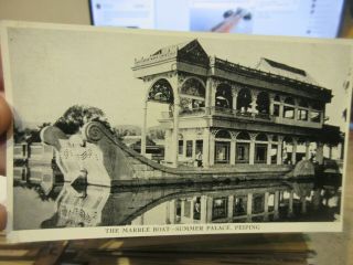 Other Old Postcard Foreign Peiping Peking Beijing China Marble Boat Summer Palac