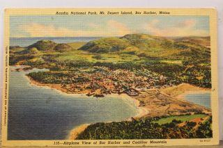 Maine Me Bar Harbor Mt Desert Island Acadia National Park Postcard Old Vintage