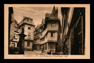 Dr Jim Stamps Goldhutgasse Street View Old Postcard Frankfurt Germany