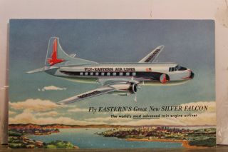 Ad Eastern Air Lines Silver Falcon Postcard Old Vintage Card View Standard Post