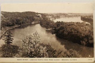 Illinois Il Oregon Rock Ledge North River Postcard Old Vintage Card View Post Pc