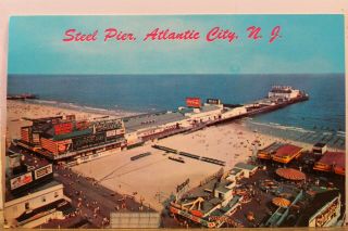 Jersey Nj Atlantic City Steel Pier Postcard Old Vintage Card View Standard