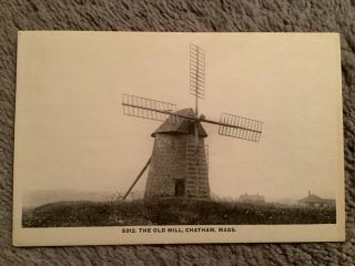 Vintage Postcard Of The Old Mill,  Chatham,  Massachusetts