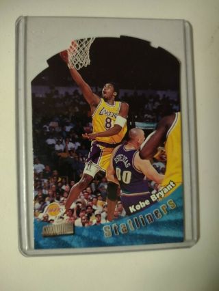Kobe Bryant 1998 - 99 Stadium Club Statliners Rare Die Cut Insert Card S17 Lakers