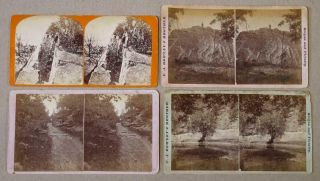 4 Stereoviews Of Oregon,  Ogle County,  Illinois,  By Rowley Brothers