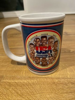 Rare 1992 Barcelona Olympics Team Usa Basketball Nba Dream Team Coffee Mug Cup