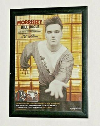Morrissey Framed A4 Rare 2013 `kill Uncle Album Band Promo Art Poster