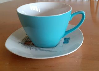Rare Midwinter Breakfast Cup & Saucer Cannes By Hugh Casson