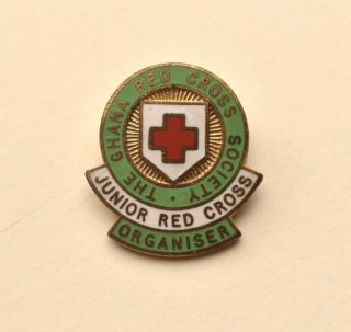 Vintage Red Cross Society Ghana Organiser Pin Badge Rare Nursing West Africa