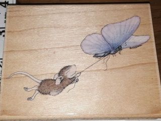 House Mouse,  Butterfly Express,  Stampabilities,  B716,  Rare,  Rubber,  Wood