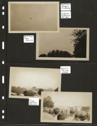 8 Photos Of Charles Lindbergh Landing At Springfield,  Vt.  - July 26,  1927