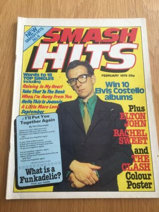 Smash Hits February 79 Rare Issue No.  4 Costello,  Elton,  Clash,