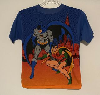 Vintage 1997 Batman And Robin Movie Promo Shirt Size L Youth Rare