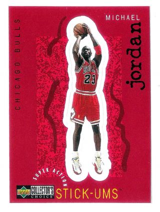 Michael Jordan 1997 Upper Deck Collectors Choice Basketball Sticker Card Rare