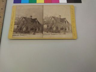 Winter House J.  A.  Phillips Of Danville Illinois Stereoview Photo