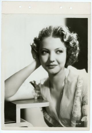 Glamorous Sylvia Sidney 1930s Dreamy Hollywood Photograph