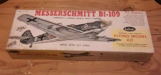 Rare Vintage Orig.  Messerschmitt Bf - 109 Flying Model Kit.  Guillow 