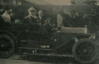 Outdoor Tintype Photo Automobile 1909 Inter - State Touring Car