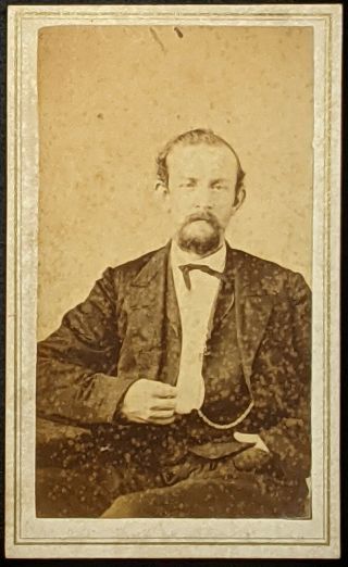 C1868 Tennessee Confederate Captain Matthew Barrow Pilcher Civil War Rare Cdv