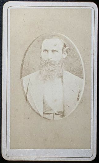 C1860 Carte De Visite Louisiana Confederate Col.  Alexander Douglas Barrow C.  S.  A.