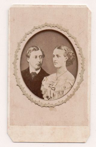 Vintage Cdv King Edward Vii & Queen Alexandra Of Great Britain