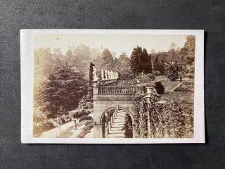 Victorian Carte De Visite Cdv: Rare Scene: Alton Towers : Lowndes Cheadle 1 Of 2