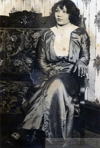 1925 Satin & Lace African American Black Young Beauty Woman