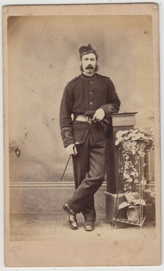 Military Cdv Photo - Soldier In Uniform By Drewett Of Guildford