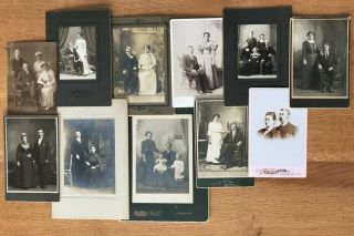 Vintage Couples Family Photos Mid 1800 To 1900 Pictures Cabinet Cards Ladies Men