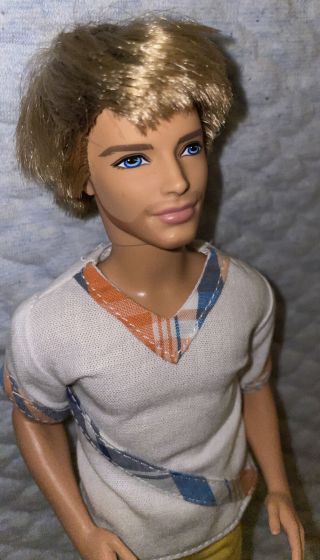 Mattel Barbie Rooted Hair Ken Doll With Beard Blonde Hair - Extremely Rare 3