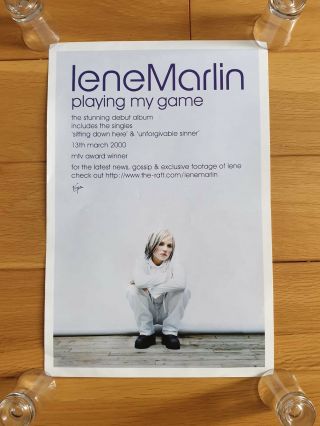 Lene Marlin Playing My Game Promotional Poster Ultra Rare