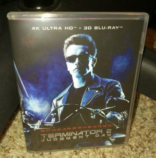 Terminator 2 Judgment Day 4k Blu - Ray Nova Media International Clear Case Rare