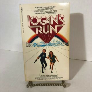Logans Run By William Nolan Rare Movie Tie - In Paperback With Photos 1976 Vtg