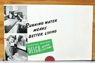 Rare 1950s General Motors Delco Water Systems Sales Brochure Scarce Wow