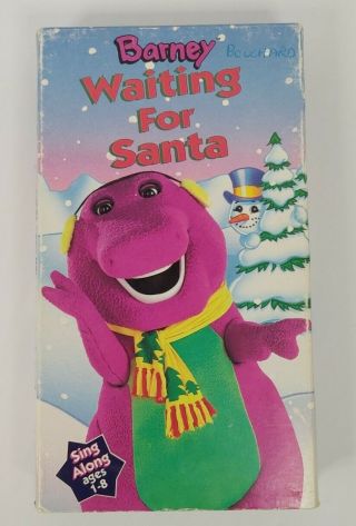 Barney Waiting For Santa (vhs,  1990) Rare Classic Kids Tv Show Christmas Special